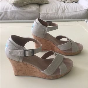 Toms cork wedges